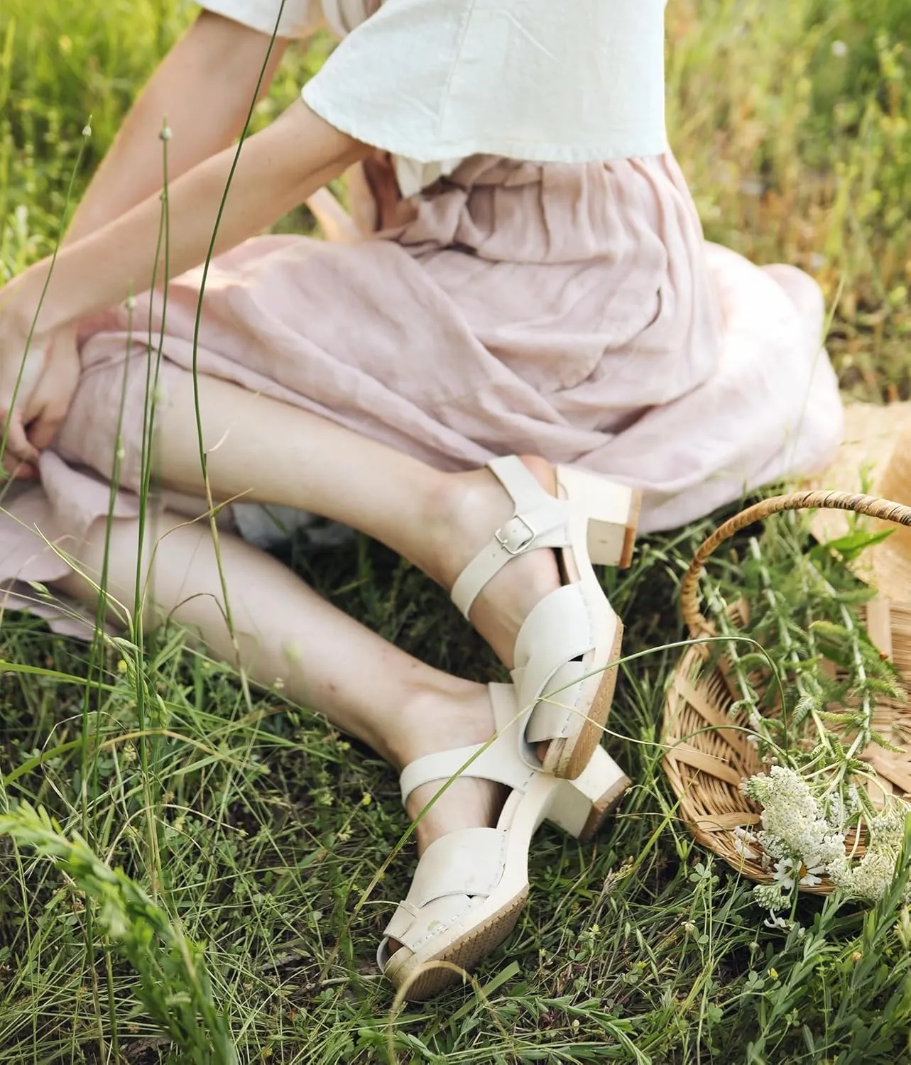 Sandgrens Handmade Swedish Wood Clogs for Women, High Heel Sandal | Monroe