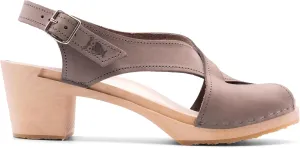 Sandgrens Handmade Swedish Wood Clogs for Women, High Heel Sandal | Morocco