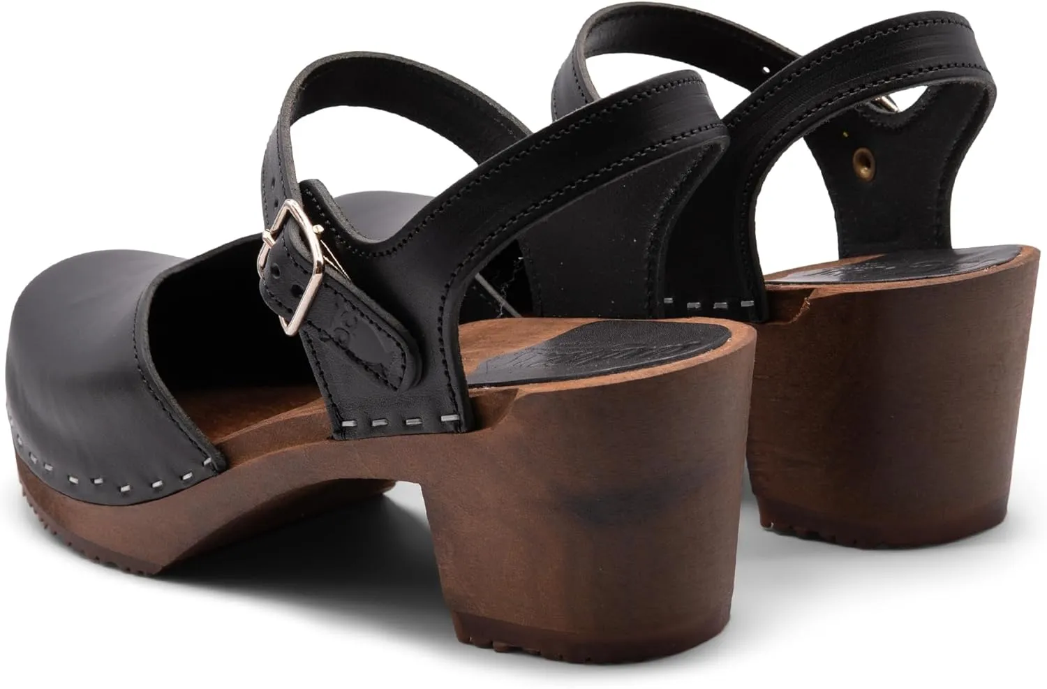 Sandgrens Handmade Swedish Wood Clogs for Women, High Heel Sandal | Victoria