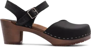 Sandgrens Handmade Swedish Wood Clogs for Women, High Heel Sandal | Victoria