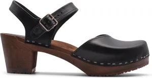 Sandgrens Handmade Swedish Wood Clogs for Women, High Heel Sandal | Victoria
