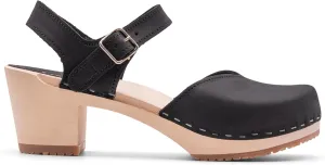 Sandgrens Handmade Swedish Wood Clogs for Women, High Heel Sandal | Victoria