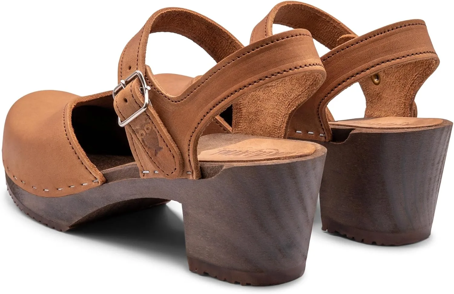 Sandgrens Handmade Swedish Wood Clogs for Women, High Heel Sandal | Victoria