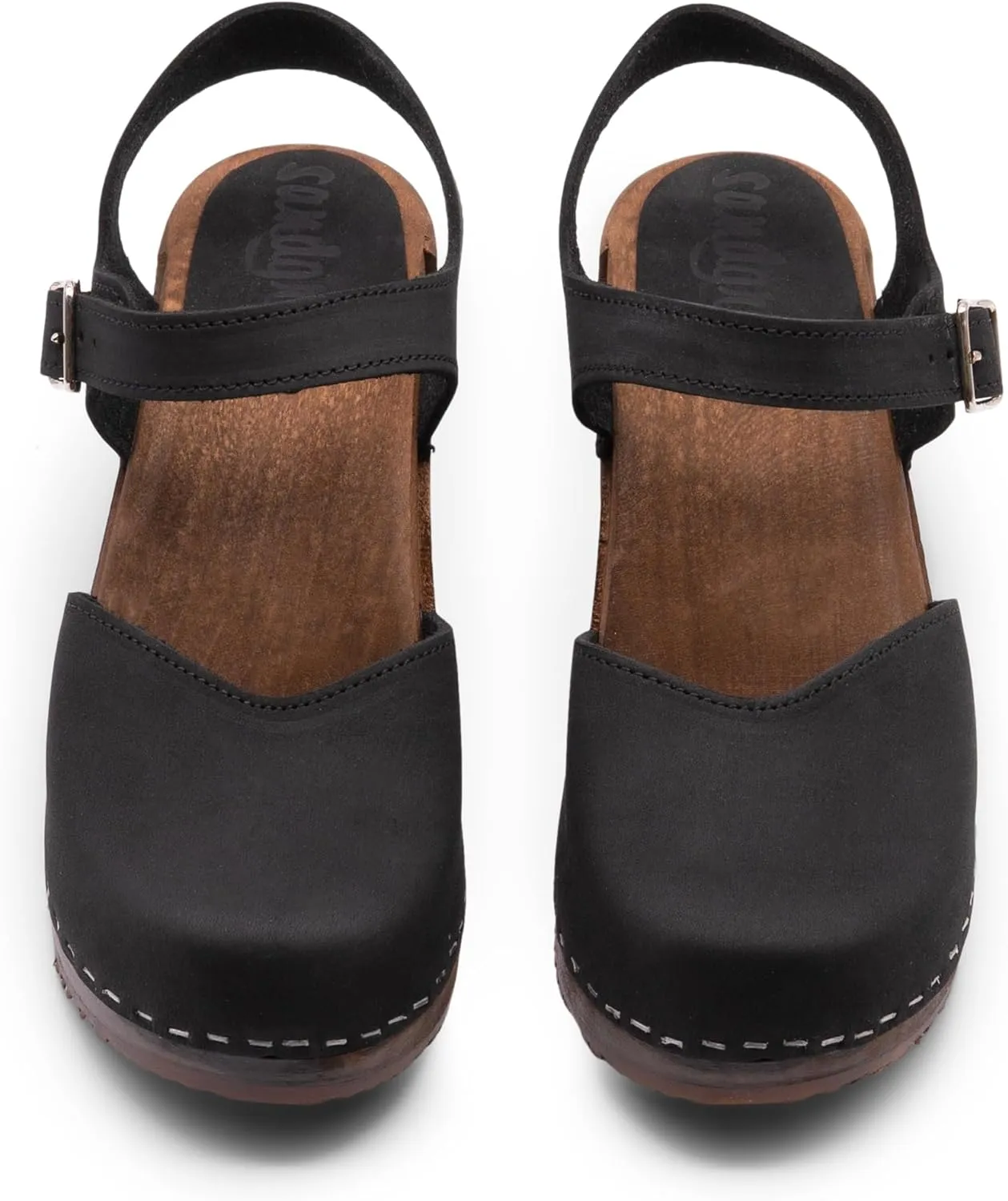 Sandgrens Handmade Swedish Wood Clogs for Women, High Heel Sandal | Victoria