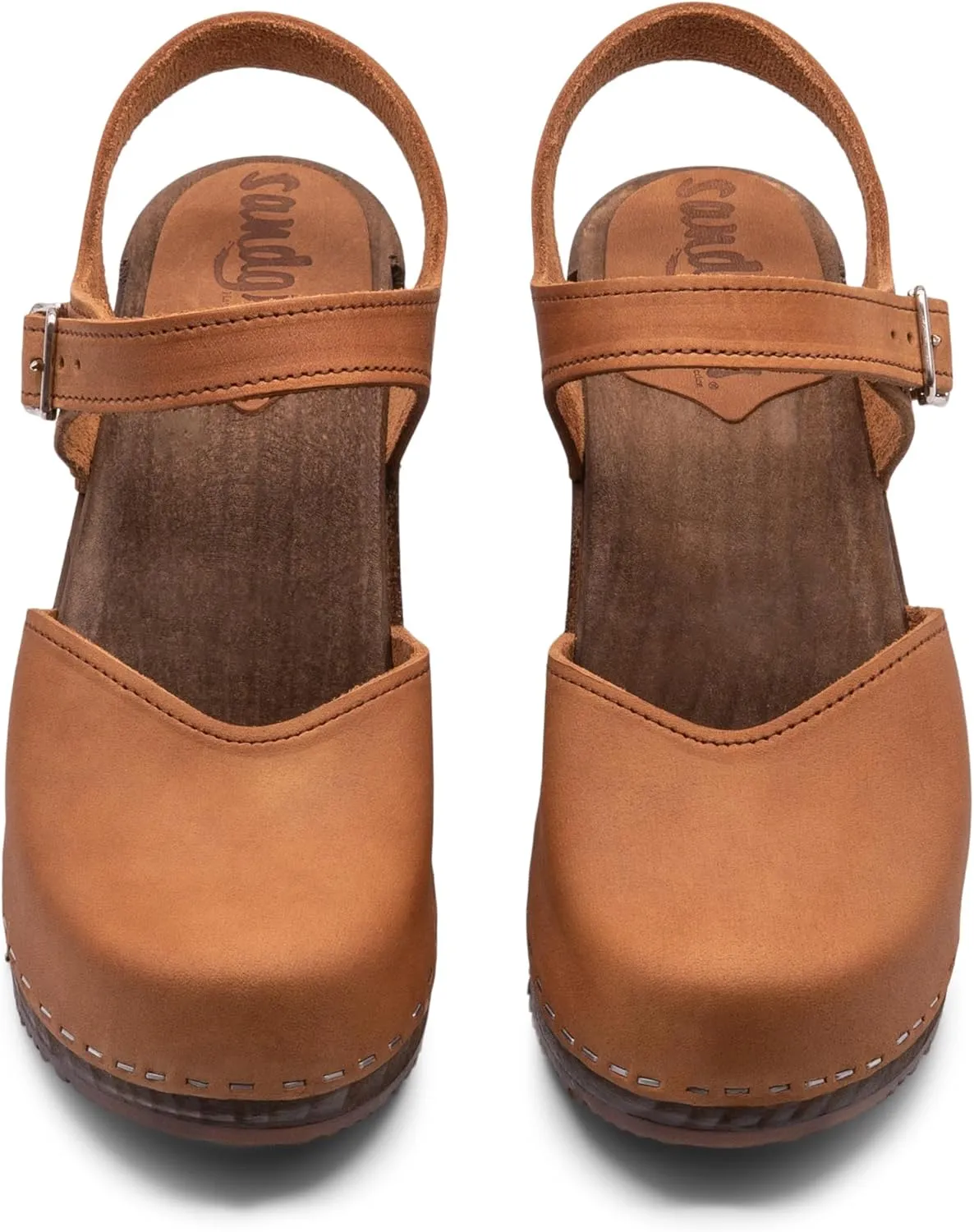 Sandgrens Handmade Swedish Wood Clogs for Women, High Heel Sandal | Victoria