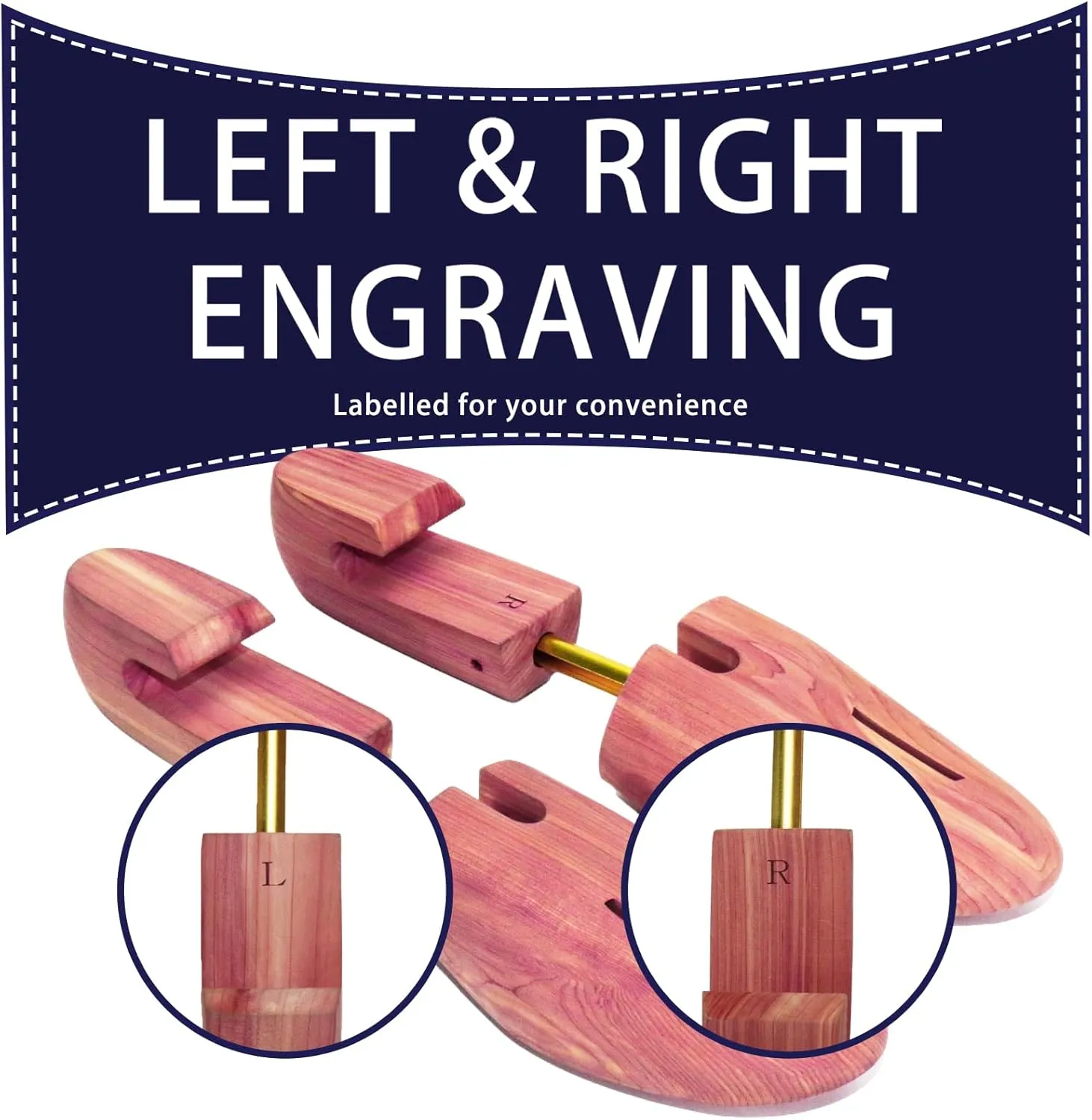 Shoe Tree for Men,Wooden Shoe Stretcher Men,Cedar Shoe Trees, Adjustable Shoe Trees for Sneakers or Boots