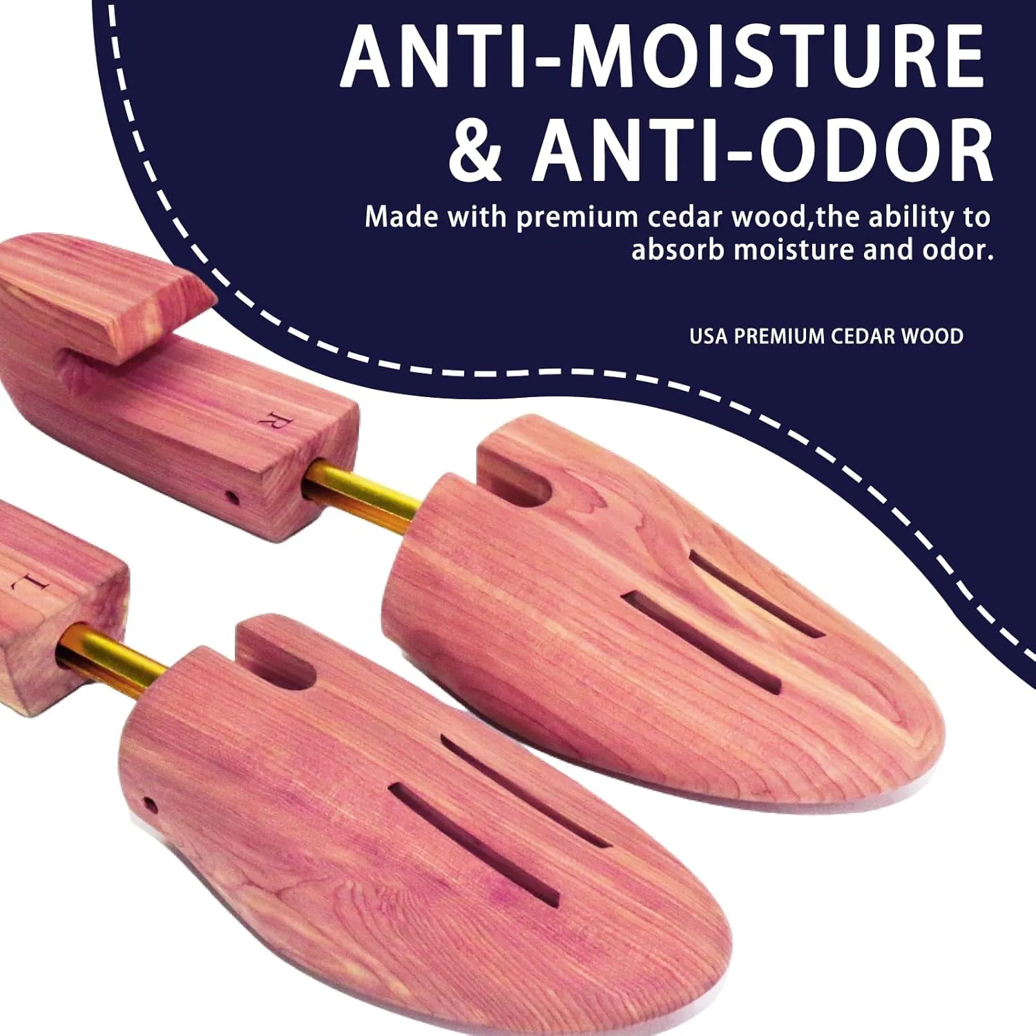 Shoe Tree for Men,Wooden Shoe Stretcher Men,Cedar Shoe Trees, Adjustable Shoe Trees for Sneakers or Boots
