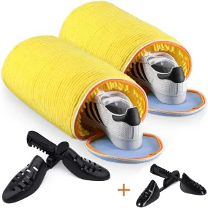 Shoes Laundry Bag Keep Shoes Clean, Shoe Wash Bag for Washing Machine, Reusable and Durable Zipper Shoe Washing Bag, Sneaker Tennis Shoe Cleaner Kit Include Pair of Adjustable Shoe Trees