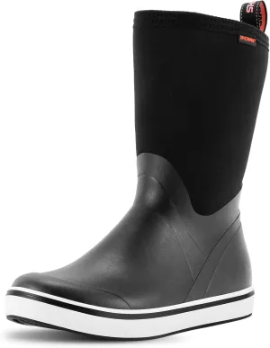 Showave Men's Deck Boots Mid Calf Rubber Boots Waterproof Fishing Sailing Boots Non-Slip Insulated Rain Boots For Outdoor Gardening Mud Yard Working