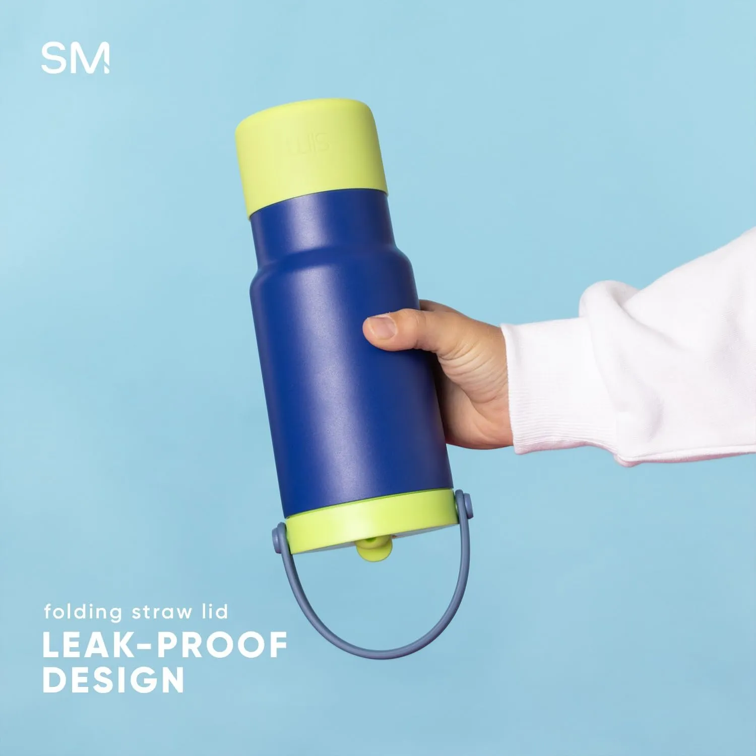 Simple Modern Trek Pivot | 24oz Kids Flip Straw Tumbler with Handle and Silicone Boot | Insulated Water Bottle Stainless Steel Cup | School Travel Jug | Asteroid