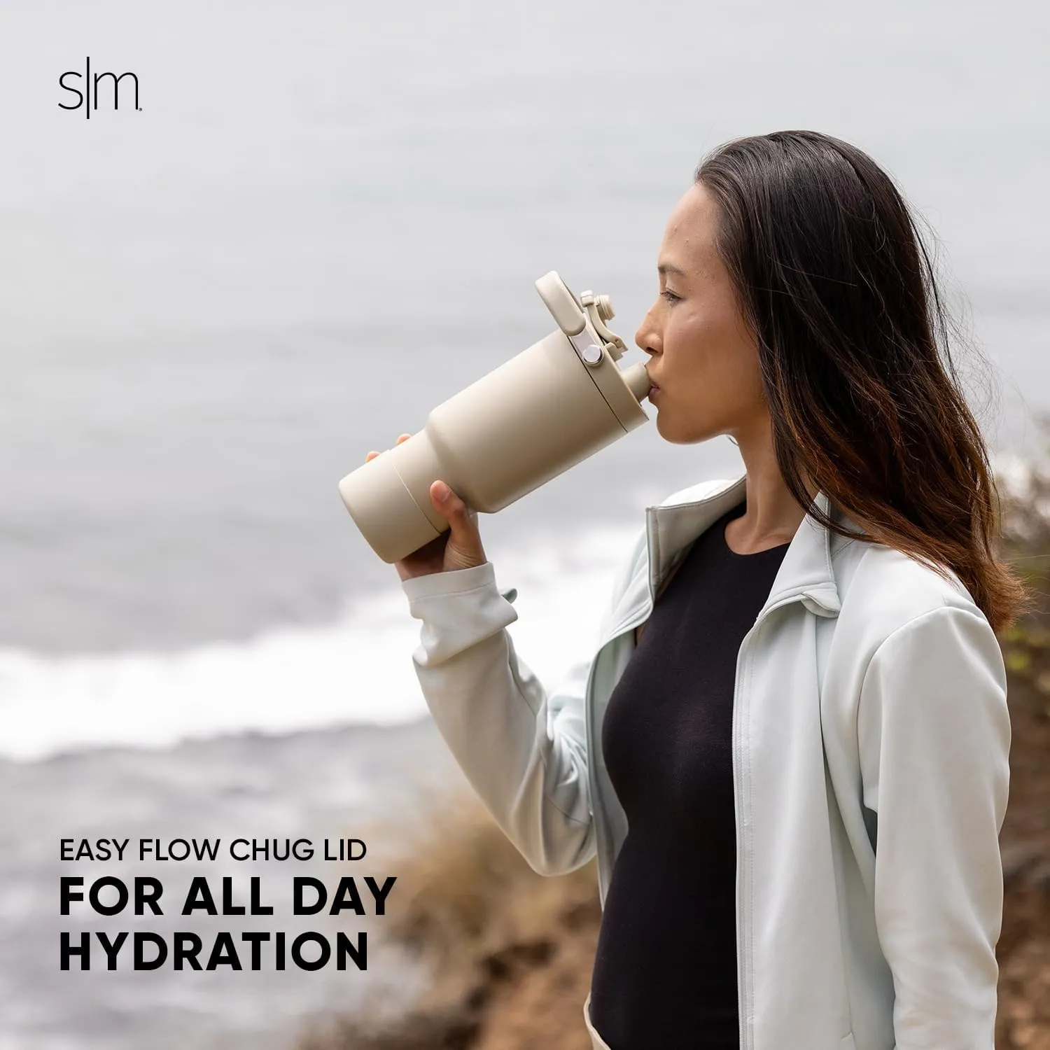 Simple Modern Trek Pivot | 30oz Flip Straw Tumbler with Handle | Water Bottle & Boot | Interchangeable Straw & Chug Lids | Insulated Stainless Steel Jug | Gym Sports Outdoors | Blush