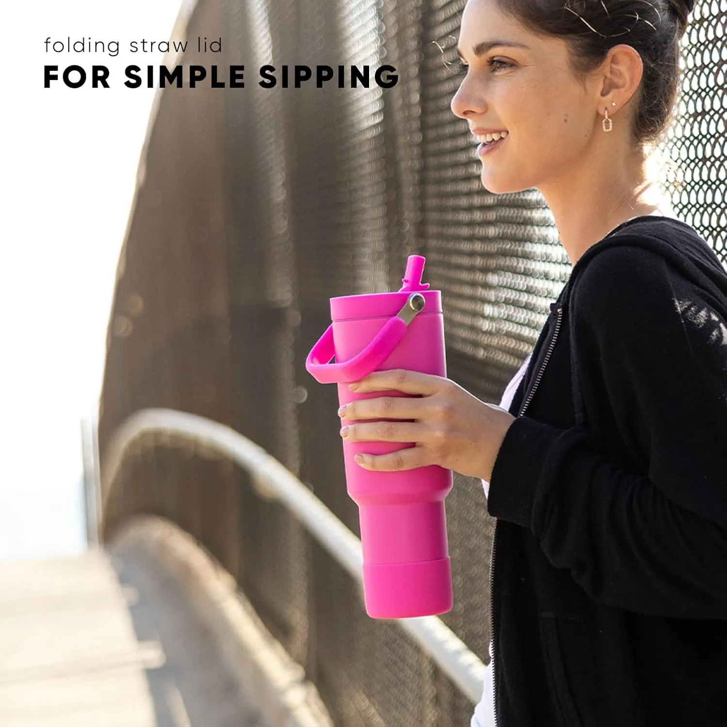 Simple Modern Trek Pivot | 40oz Flip Straw Tumbler with Handle | Water Bottle & Boot | Interchangeable Straw & Chug Lids | Insulated Stainless Steel Jug | Gym Sports Outdoors | Slumberland
