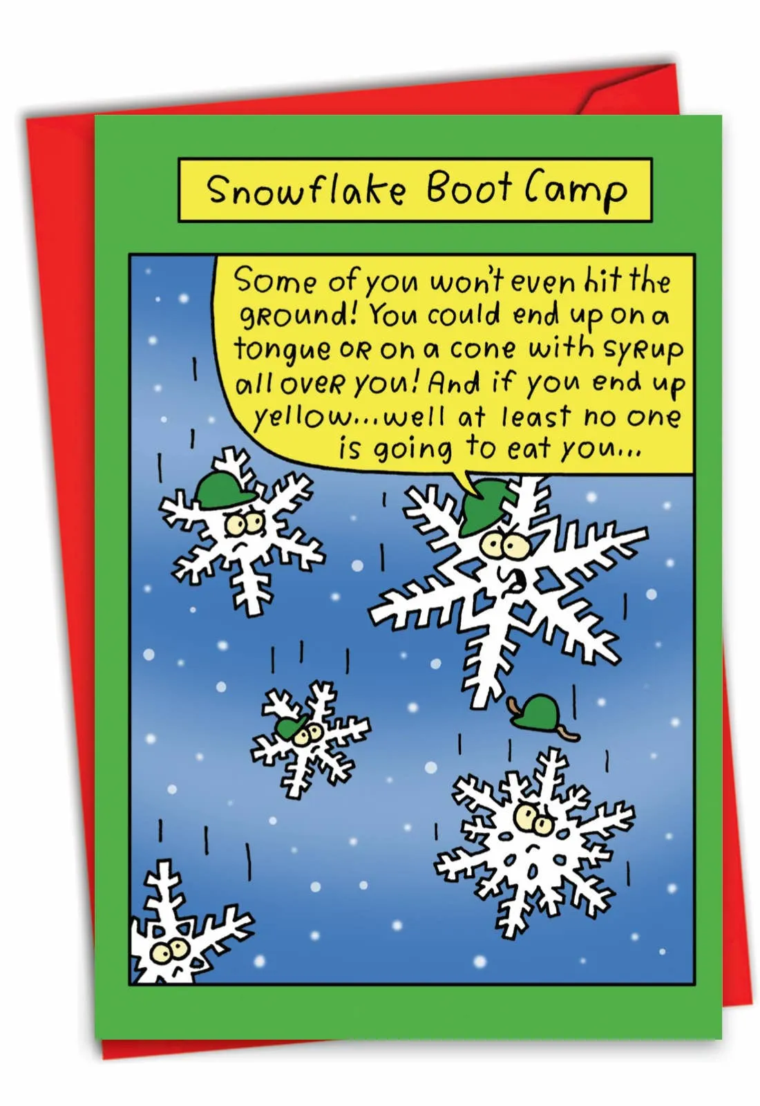 Single Christmas Card - Snowflake Boot Camp