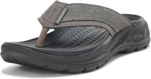 Skechers Men's Arch Fit Motley Sd-Rigel Canvas Thong Sandal