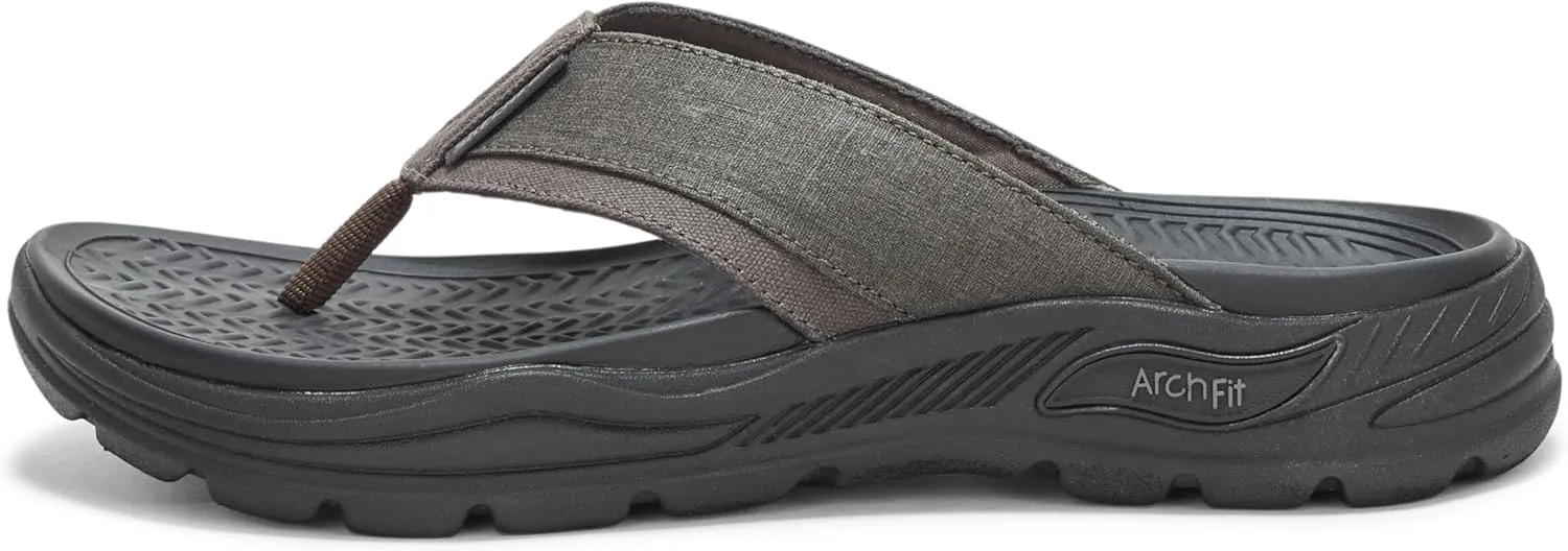 Skechers Men's Arch Fit Motley Sd-Rigel Canvas Thong Sandal