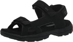 Skechers Men's Garver-Louden 64487 Open Toe Sandal W/Strap Closure, Black, 10 EW US