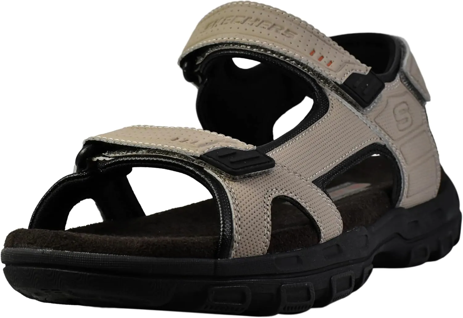 Skechers Men's Garver-Louden 64487 Open Toe Sandal W/Strap Closure, Taupe, 11 EW US
