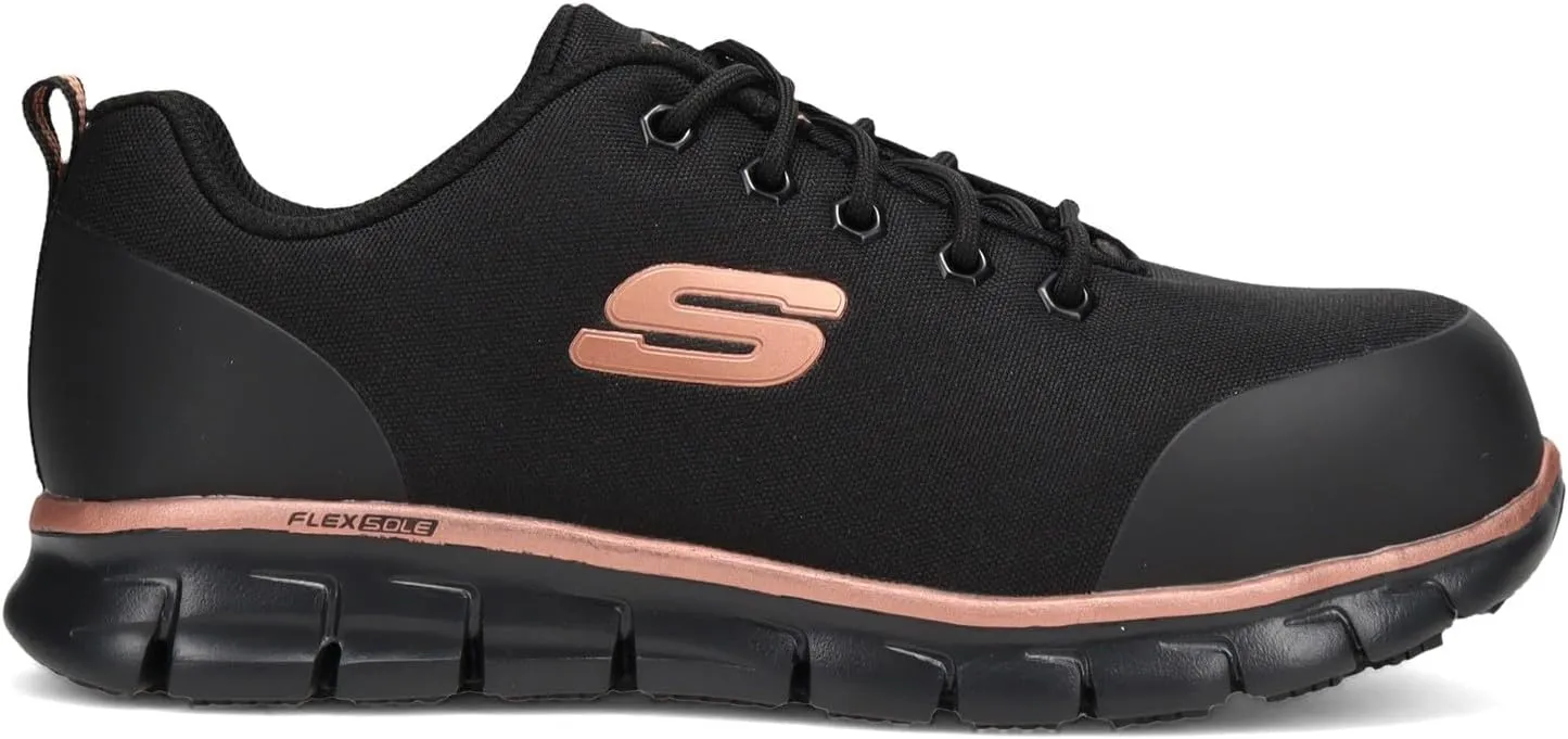 Skechers Women's Lace Up Athletic Safety Toe Industrial Shoe