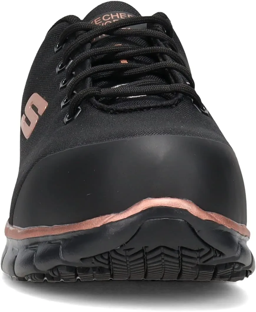 Skechers Women's Lace Up Athletic Safety Toe Industrial Shoe
