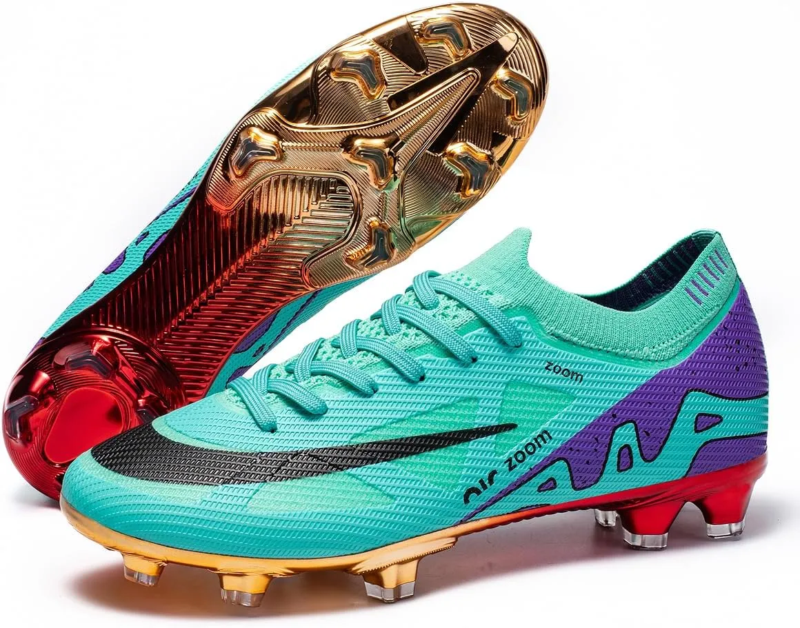Soccer Cleats for Mens Indoor Soccer Shoes Unisex Baseball Turf Shoes Youth Rugby Shoes Adult AG FG TF Football Boots Wide Training Sneaker