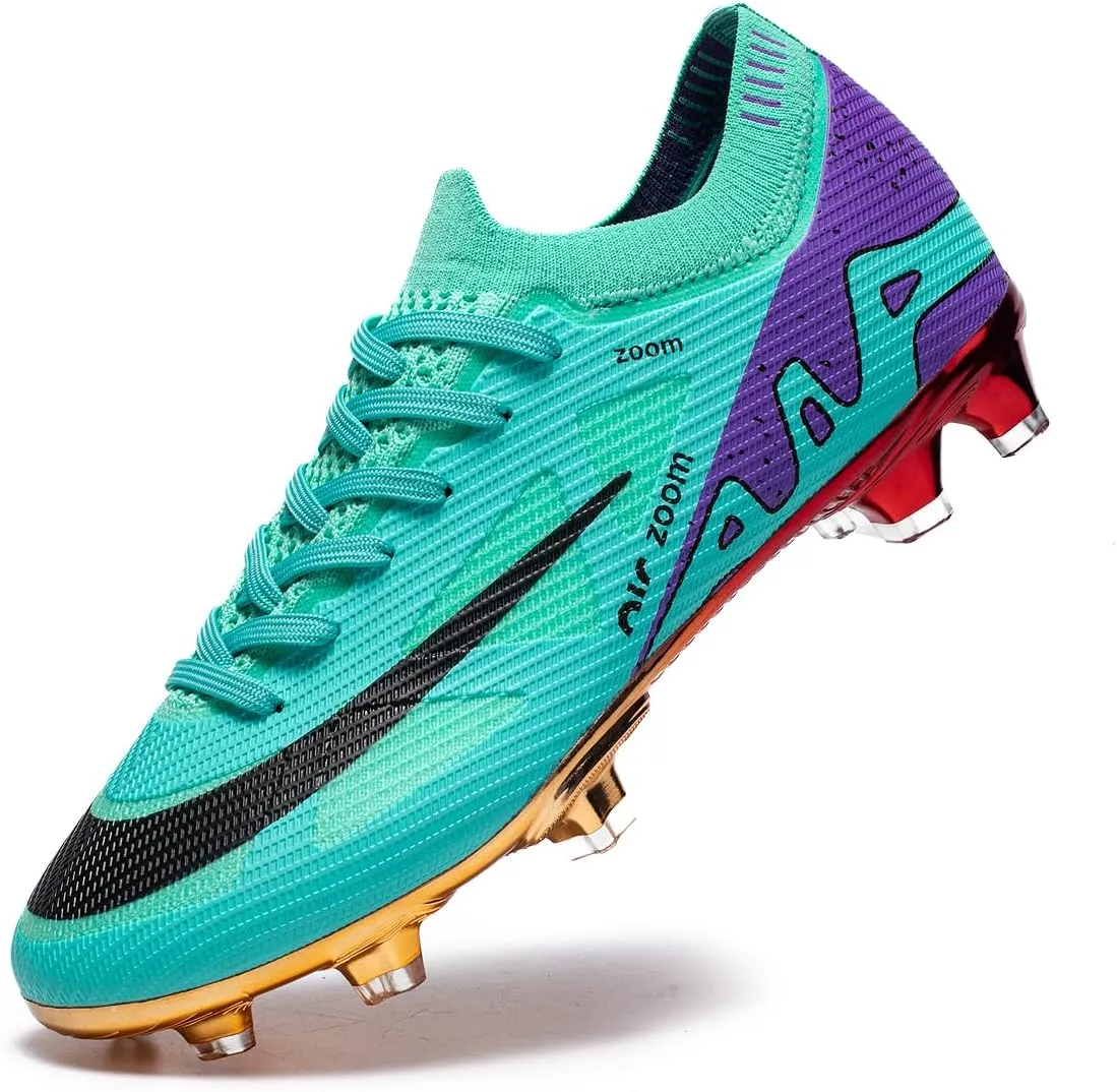 Soccer Cleats for Mens Indoor Soccer Shoes Unisex Baseball Turf Shoes Youth Rugby Shoes Adult AG FG TF Football Boots Wide Training Sneaker