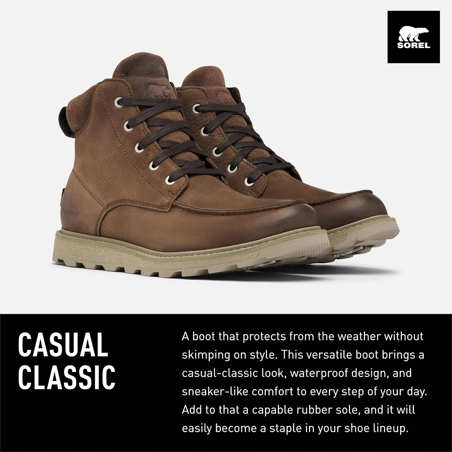 SOREL Men's Madson ll Moc Toe Waterproof Boot