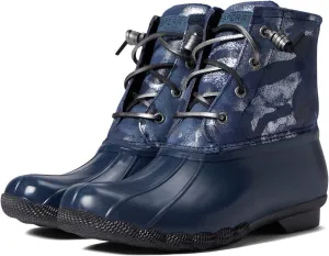 Sperry Women's Saltwater Snow Boot, Blue Camo, 7