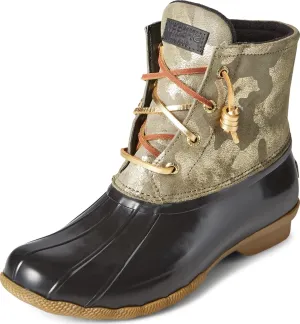 Sperry womens Saltwater Snow Boot, Olive Camo, 6.5 US