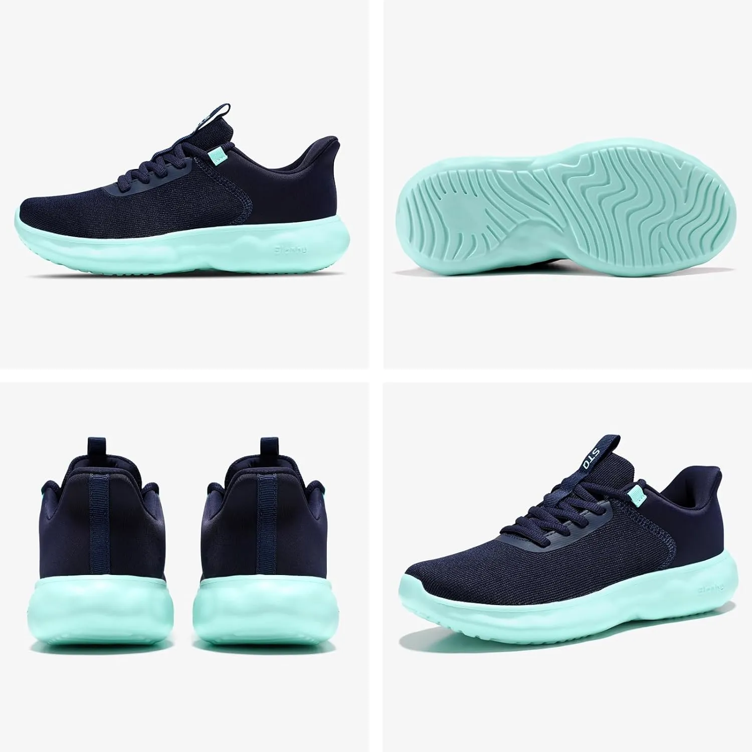 STQ Road Running Shoes for Womens Breathable Cushion Tennis Walking Sneakers Women Athletic Gym Workout Sport Training Fitness Cushioned Lightweight Comfort Plantar Fasciitis