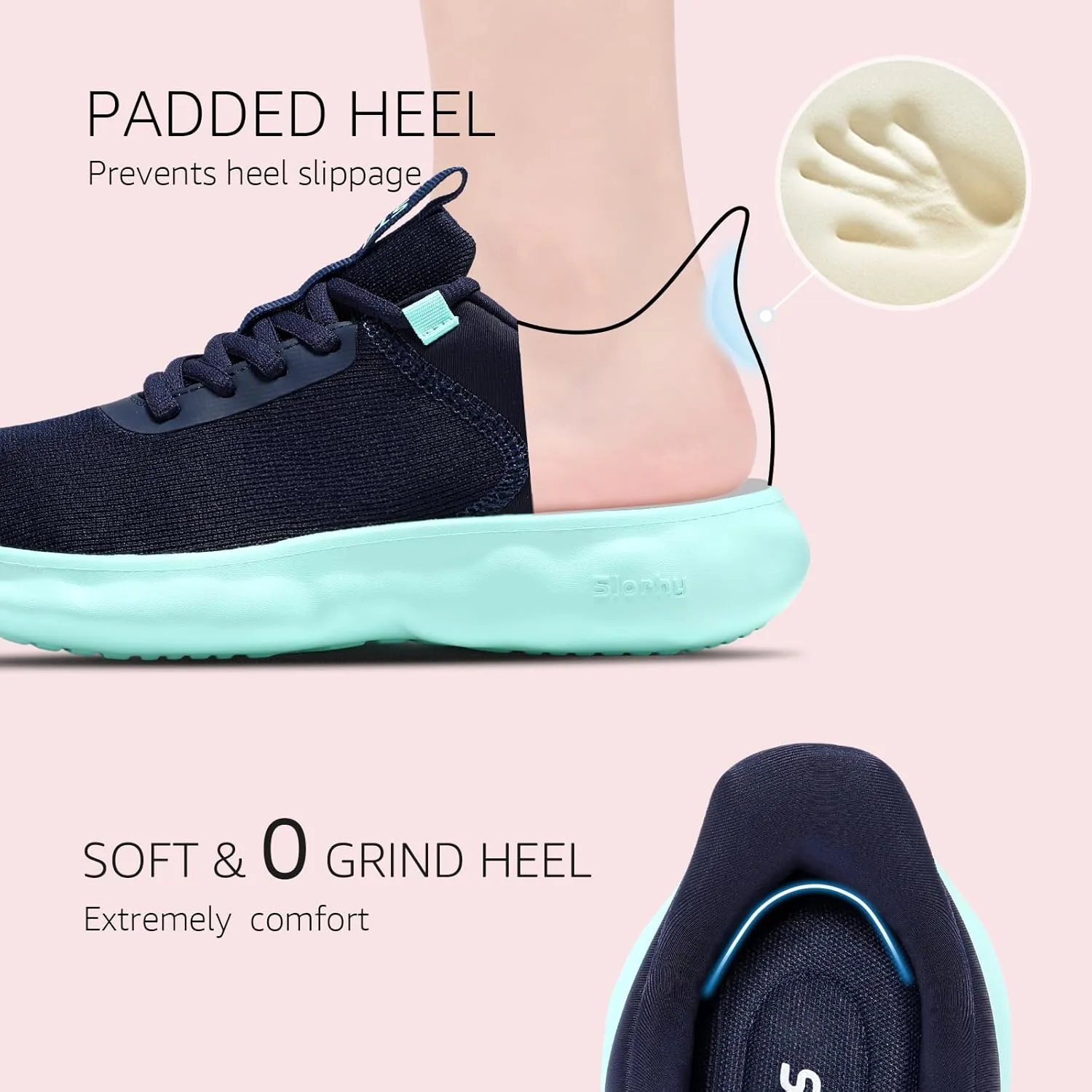 STQ Road Running Shoes for Womens Breathable Cushion Tennis Walking Sneakers Women Athletic Gym Workout Sport Training Fitness Cushioned Lightweight Comfort Plantar Fasciitis