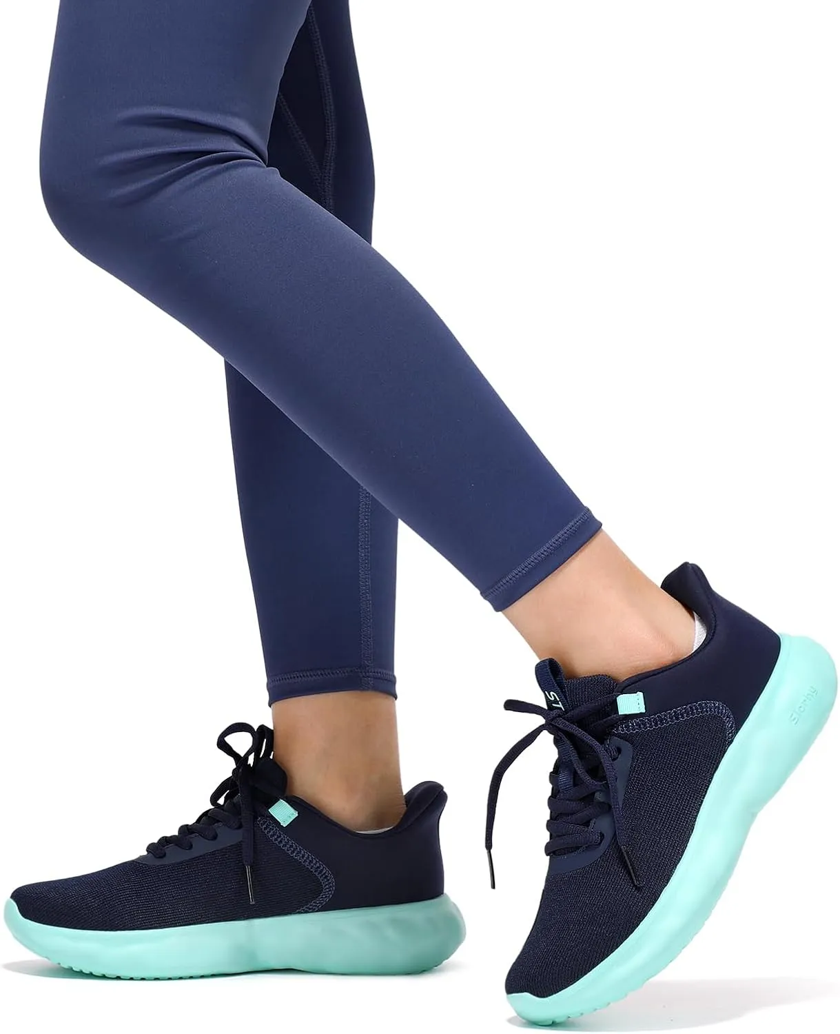 STQ Road Running Shoes for Womens Breathable Cushion Tennis Walking Sneakers Women Athletic Gym Workout Sport Training Fitness Cushioned Lightweight Comfort Plantar Fasciitis