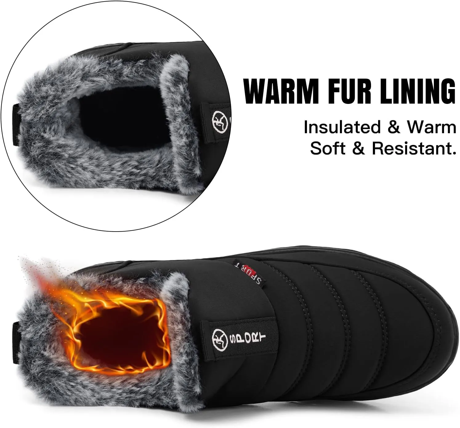 SWQZVT Winter Boots For Women Snow: Non Slip Winter Boot Ankle Outdoor Comfortable Resistant Flat Booties