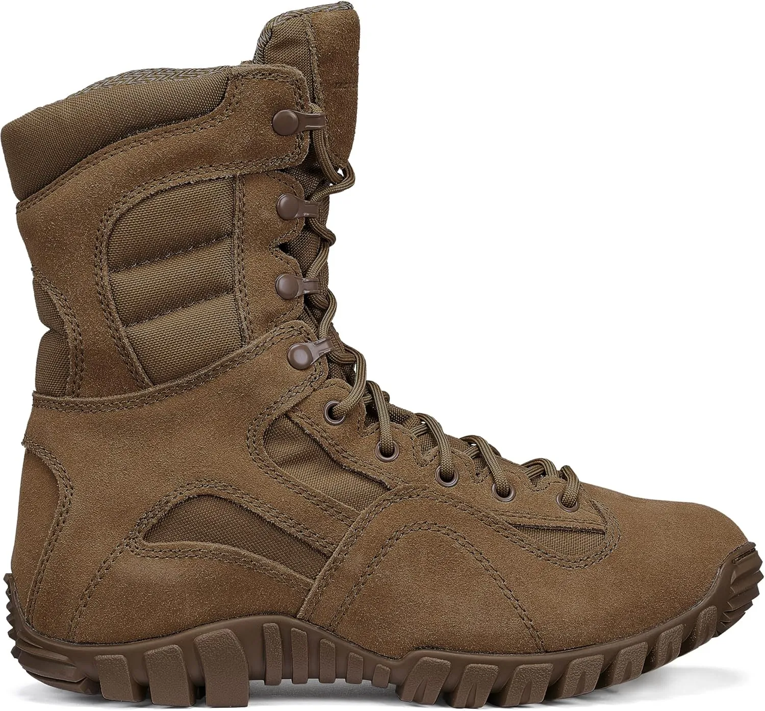 Tactical Research Khyber TR550WPINS 8 Inch Combat Boots For Men - Army OCP ACU Lightweight Waterproof and 400g Insulated Coyote Brown Leather With Vibram Ibex Outsole