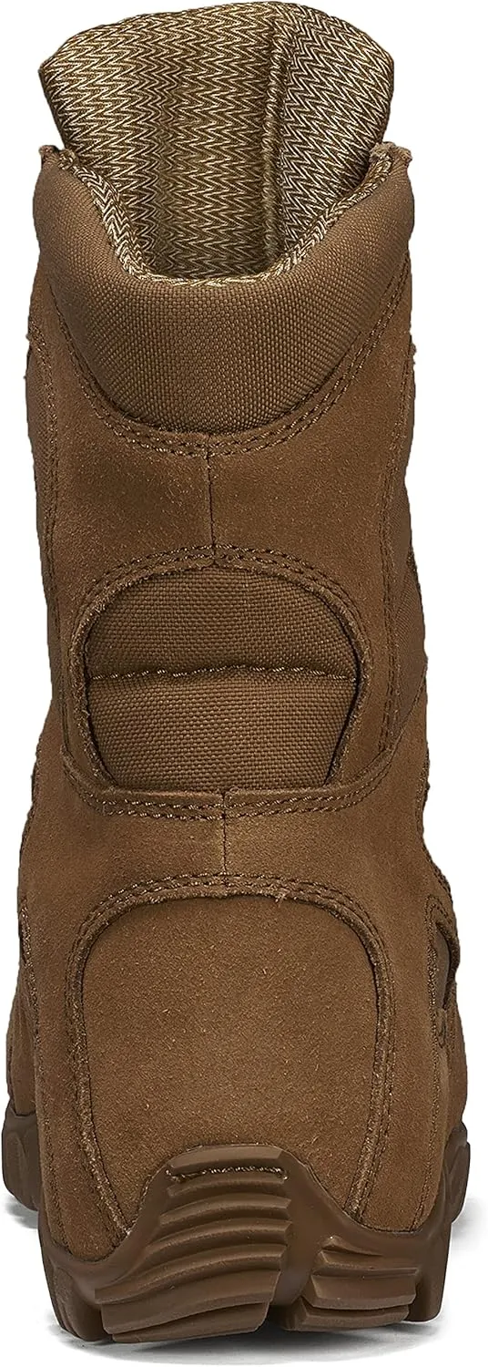 Tactical Research Khyber TR550WPINS 8 Inch Combat Boots For Men - Army OCP ACU Lightweight Waterproof and 400g Insulated Coyote Brown Leather With Vibram Ibex Outsole
