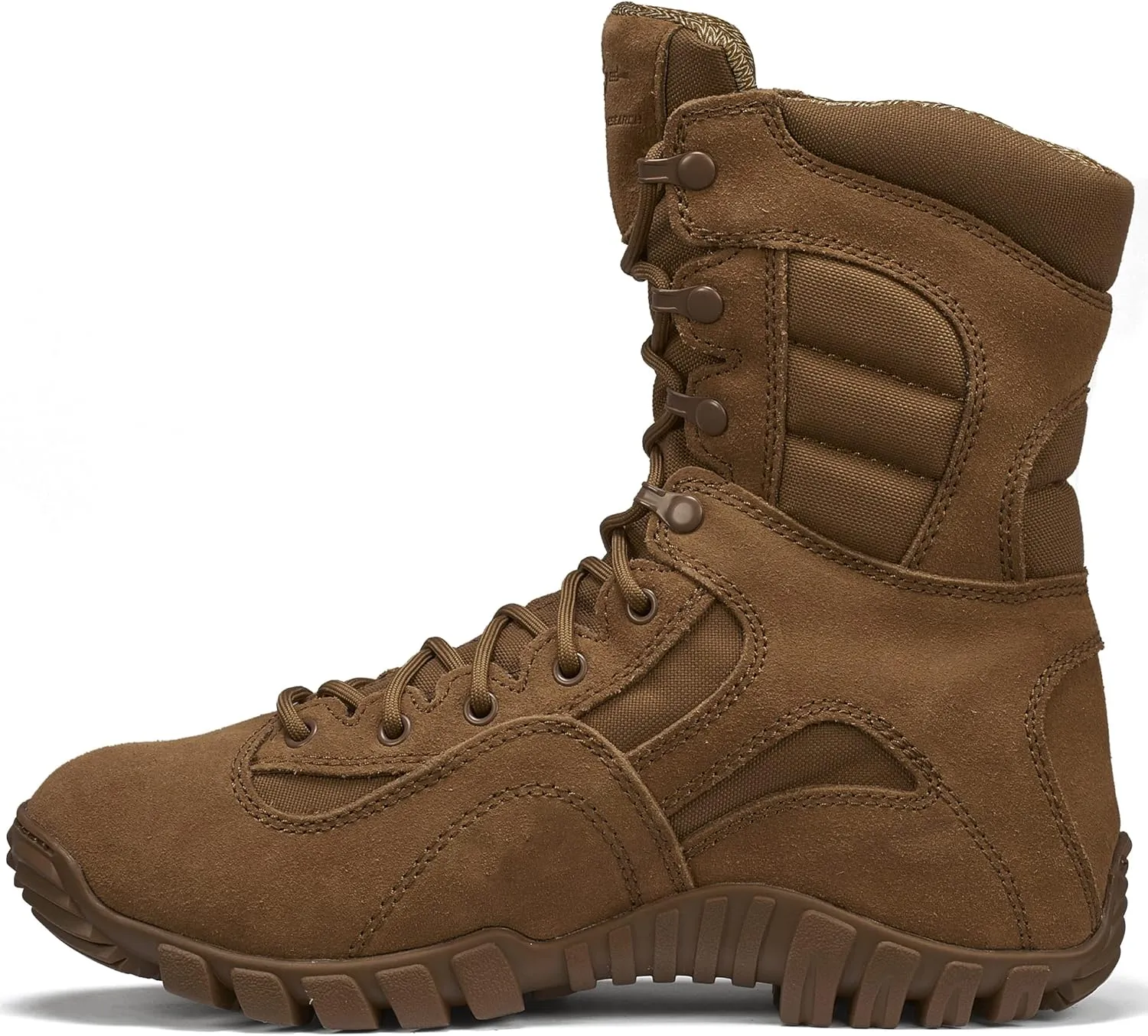 Tactical Research Khyber TR550WPINS 8 Inch Combat Boots For Men - Army OCP ACU Lightweight Waterproof and 400g Insulated Coyote Brown Leather With Vibram Ibex Outsole