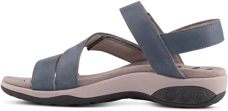 Therafit Haley Fully Adjustable Arch Support Leather Women's Sandal - for Plantar Fasciitis/Foot Pain