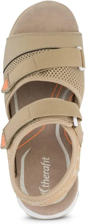 Therafit Mia Women's Water Resistant Adjustable Sport Sandal - for Plantar Fasciitis/Foot Pain