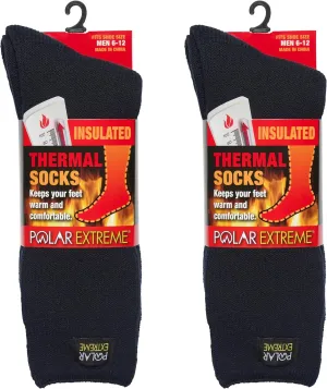 Thermal Hiking Sock For Men & Women, Insulated Warmth for Cold Weather Boot Comfort, One Size Fits Most, 2 Pack