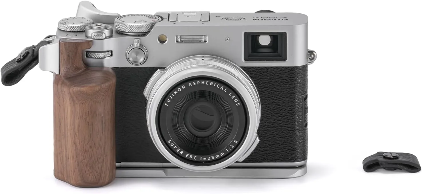 Tilta Vintage Camera Cage Compatible with Fujifilm X100VI – Silver | Base Kit | Thumb Grip | Strap Attachments | ARCA Ready | Lightweight & Durable TA-T70-A-S