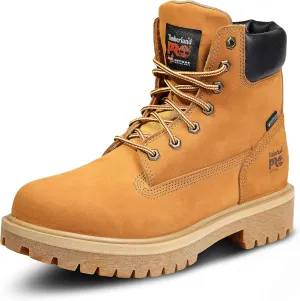 Timberland PRO Men's Direct Attach 6 Inch Soft Toe Insulated Waterproof Industrial Work Boot, Wheat, 10