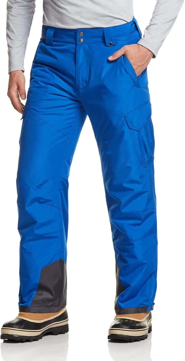 TSLA Men's Winter Snow Pants, Waterproof Insulated Ski Pants, Ripstop Windproof Snowboard Bottoms
