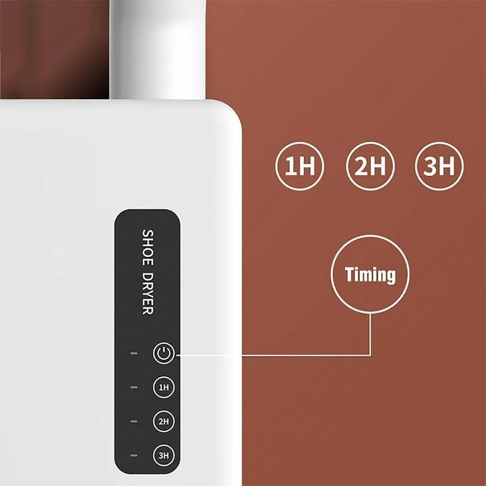 Ultra Quiet Portable Electric Shoe Dryer with Heat Switch and 180 Mins Timer,Boot Dryer, 360° Hot Air Circulation, 40℃-42℃ Intelligent Constant Temperature Use for Shoes Gloves Socks Hats(Color:Black)