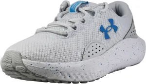Under Armour Women's Charged Surge 4 Sneaker, Distant Gray Halo Gray Ether Blue, 7.5