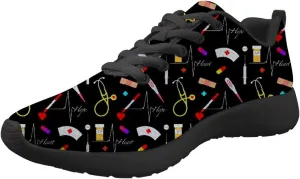 Upetstory Womens Gym Sports Running Fitness Tennis Sneaker Shoes Dental Pattern