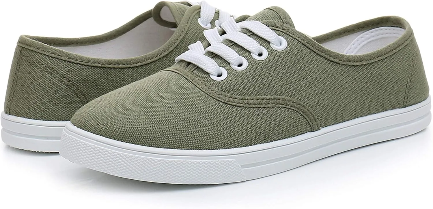 VenusCelia Women's Rainbow Canvas Lace Up SneakerⅡ