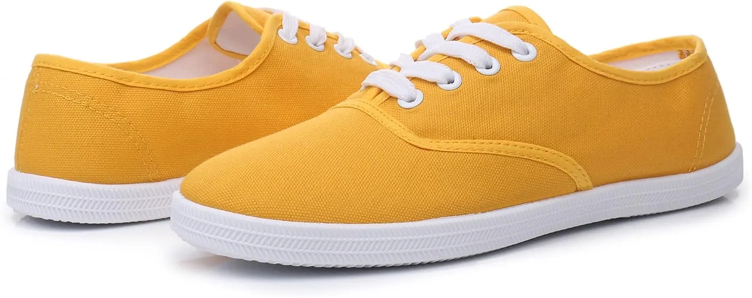 VenusCelia Women's Rainbow Lace Up Sneaker Shoes