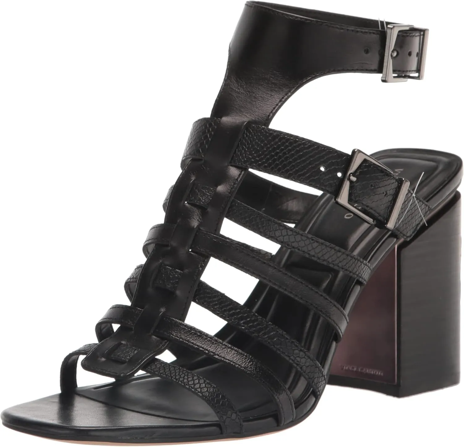 Vince Camuto Women's Hicheny Buckle High Heel Sandal Heeled