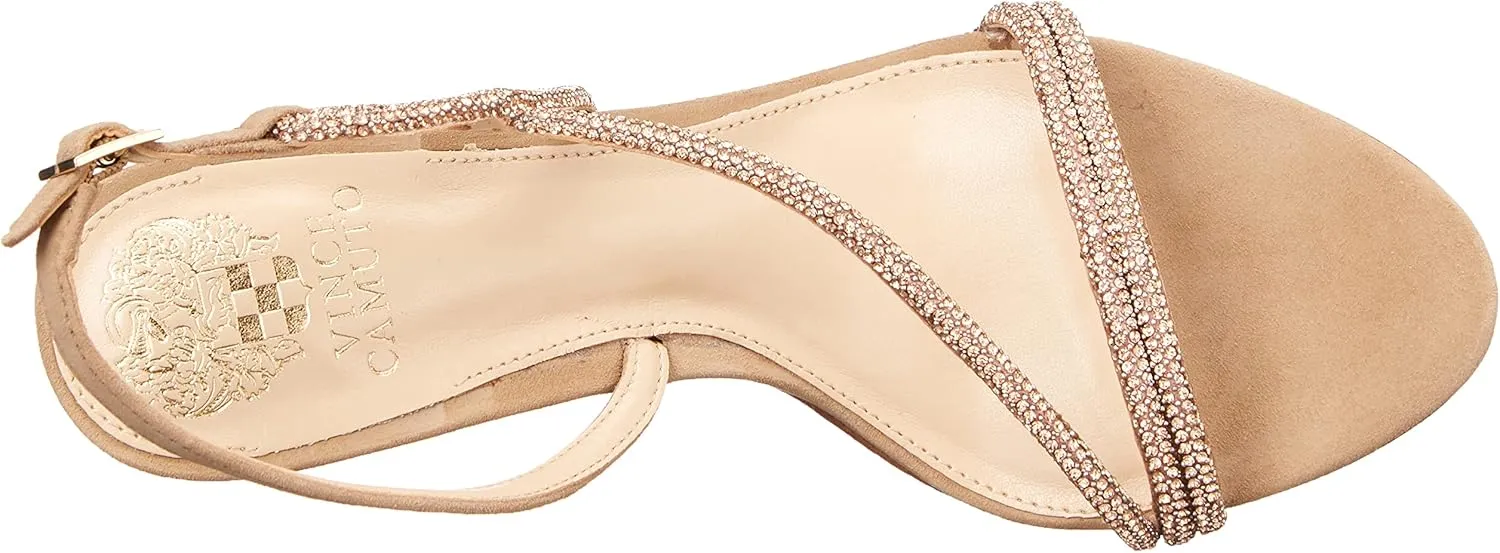 Vince Camuto Women's Luanna Crystal Strap High Heel Sandal Heeled