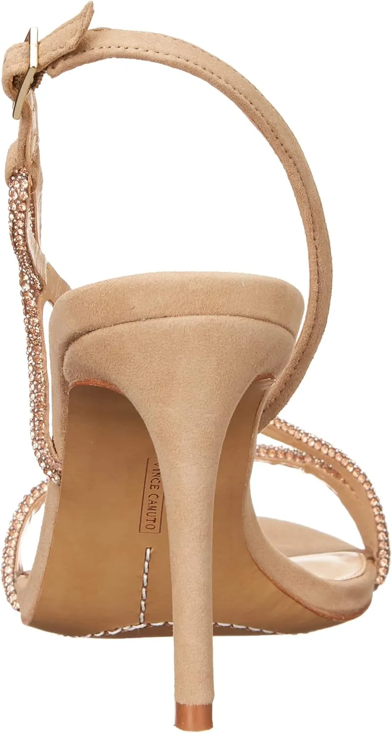 Vince Camuto Women's Luanna Crystal Strap High Heel Sandal Heeled