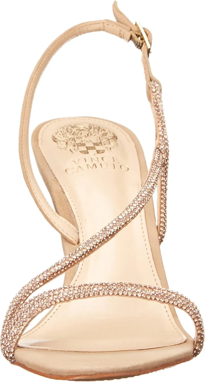Vince Camuto Women's Luanna Crystal Strap High Heel Sandal Heeled
